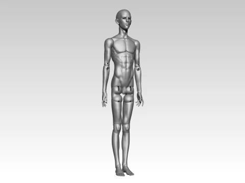 Articulated ball jointed BJD Doll Apollo in 1-4 Scale 42cm 3D Print Model