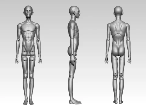 Articulated ball jointed BJD Doll Apollo in 1-4 Scale 42cm 3D Print Model