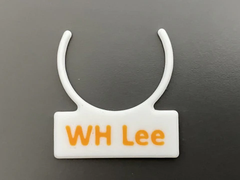 Reusable Bottle Neck Name Tag 3D Print Model