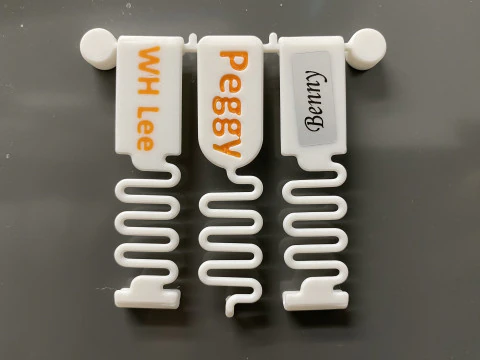 Magnetische houder voor naamplaatje voor melkpakken 3D printmodel