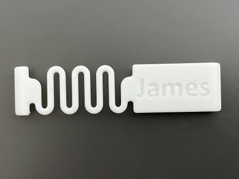 Customizable Hangable Milk Carton Name Tag 3D 打印模型