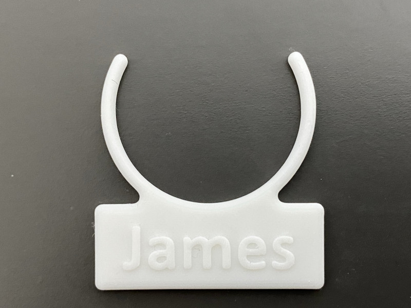 Customizable Reusable Bottle Neck Name Tag 3D Print Model .c4d .max .obj .3ds .fbx .stl .blend