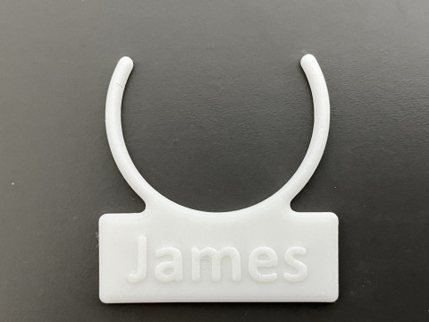 Customizable Reusable Bottle Neck Name Tag 3D 打印模型