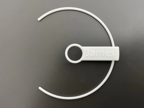 Aanpasbaar herbruikbaar Bubble Tea Cup naamplaatje 3D printmodel