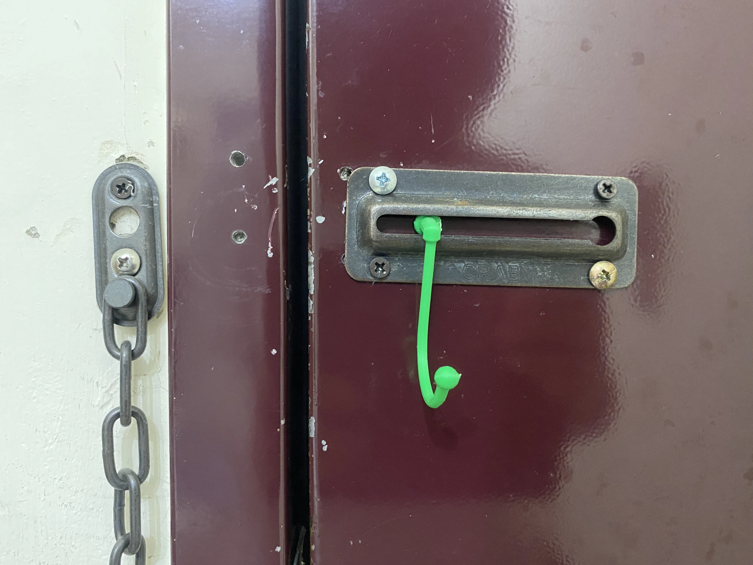 Door Chain Lock Hook 3D Printed Security Add-on 3D Print Model .c4d .max .obj .3ds .fbx .stl .blend