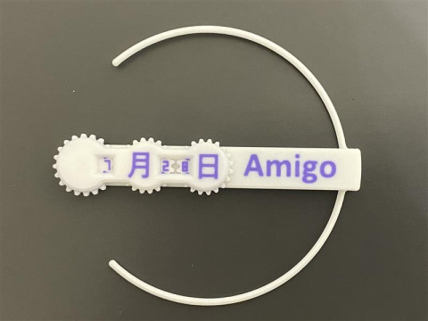 New Drink Cup Name Tag with Rotatable Date Dials 3D Print Model