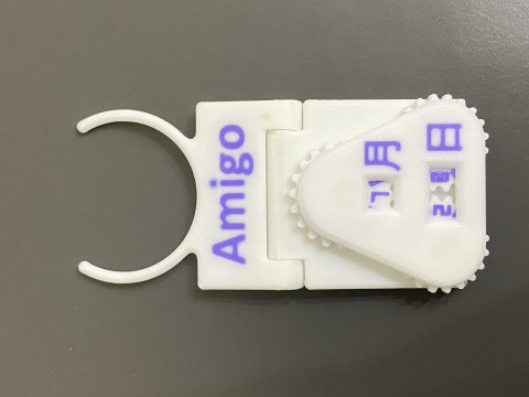 New PET Bottle Name Tag with Rotatable Date Dials 3D Принт Модель