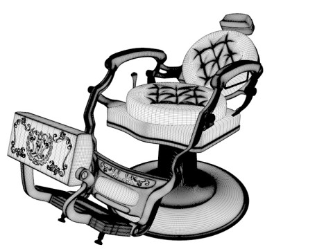 Barber Chair 3D Model