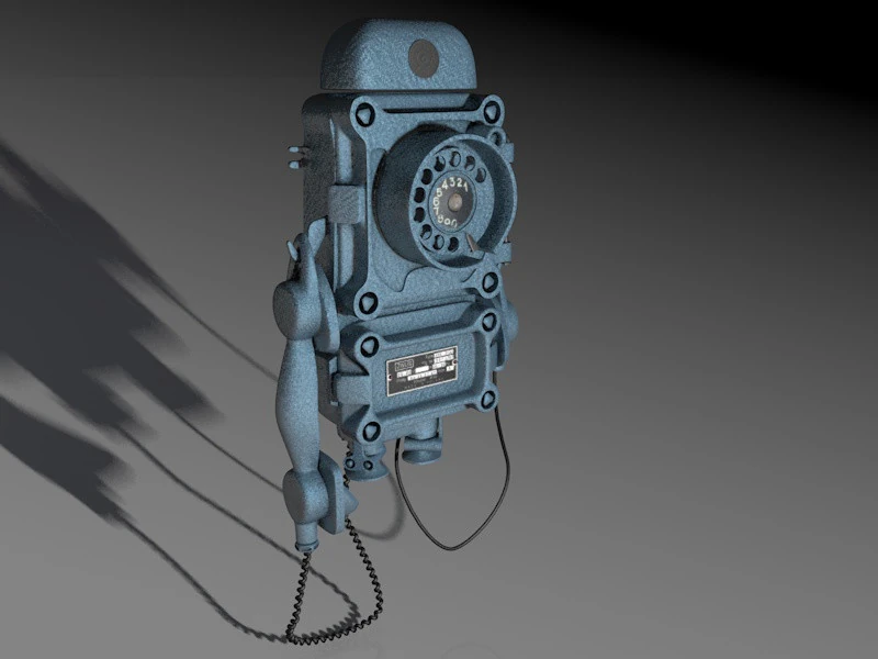 Bunker Telephone 3D Model .c4d .max .obj .3ds .fbx .stl .blend
