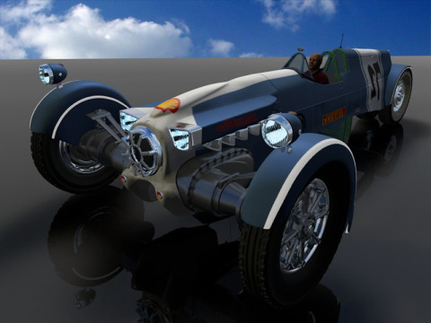 Spitfire Trike Modèle 3D