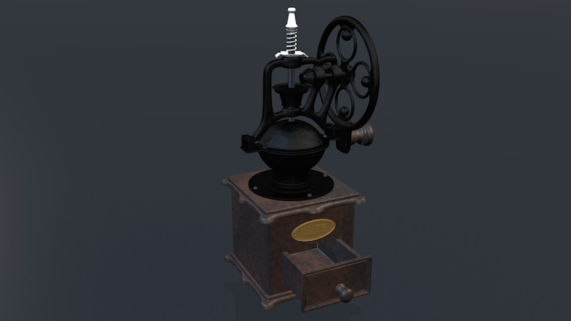 Kaffemhle Coffee Grinder Modèle 3D .c4d .max .obj .3ds .fbx .stl .blend 