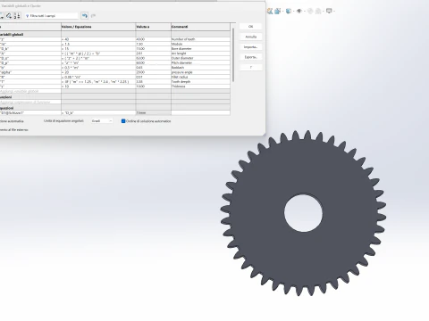 Parametric Spur Gear - Customizable Dimensions for Engineering and Design 3D Print Model