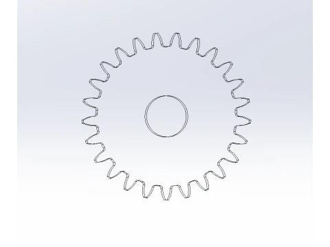 Parametric Spur Gear - Customizable Dimensions for Engineering and Design 3D Print Model