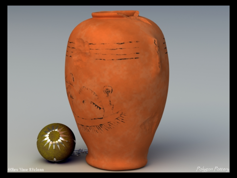 Egyptian No Subjects Collection Single Piece Pottery Modèle 3D