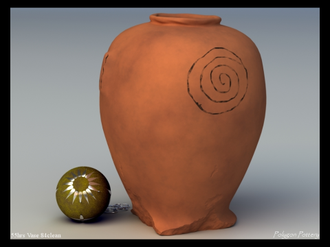 Egyptian No Subjects Collection Single Piece Pottery Modèle 3D