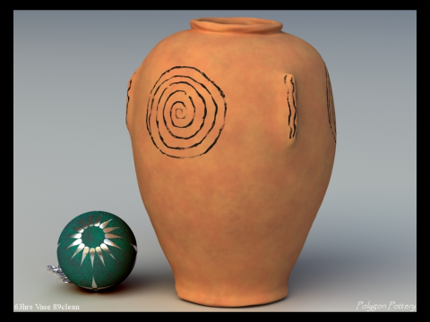 Egyptian No Subjects Collection Single Piece Pottery Modèle 3D
