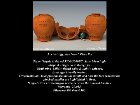 Egyptian No Subjects Collection 6 Piece Pottery 3D Model