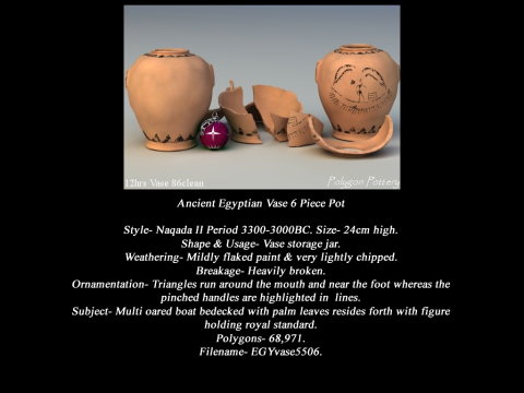Egyptian No Subjects Collection 6 Piece Pottery 3D Model