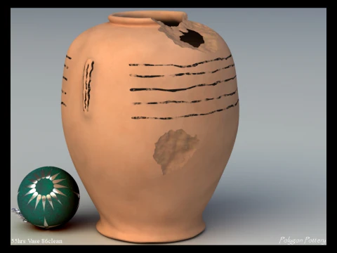 Egyptian No Subjects Collection 9 Piece Pottery 3D Model