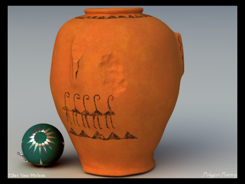 Egyptian No Subjects Collection 9 Piece Pottery 3Dモデル