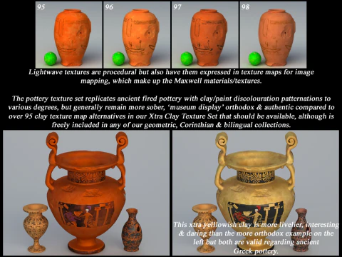 Egyptian No Subjects Collection 9 Piece Pottery 3D Model