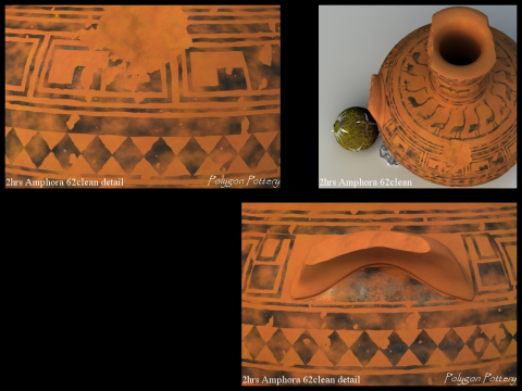 Greek Late Geometric Animal Collection 12 Piece Pottery 3D Модель