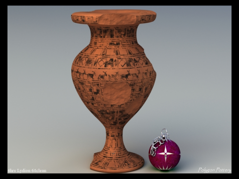 Greek Late Geometric Animal Collection 12 Piece Pottery 3D Модель