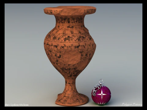 Greek Late Geometric Animal Collection 12 Piece Pottery 3D Model