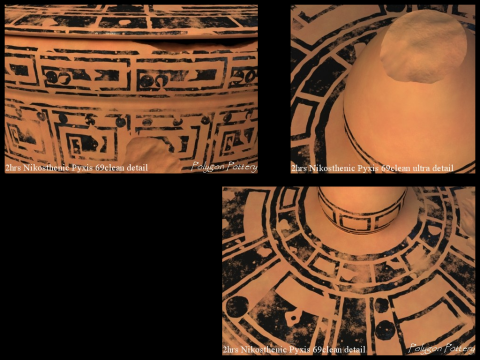 Greek Late Geometric Animal Collection 12 Piece Pottery 3D Модель