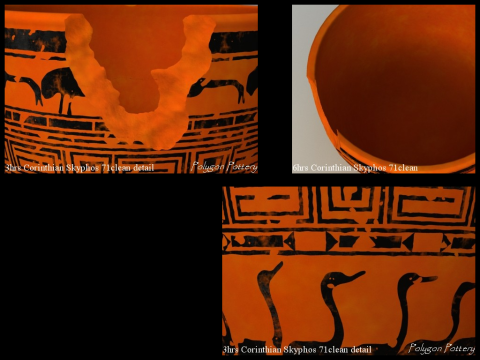 Greek Late Geometric Animal Collection 12 Piece Pottery 3D Модель