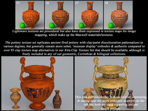 Greek Late Geometric Animal Collection 12 Piece Pottery 3D Модель