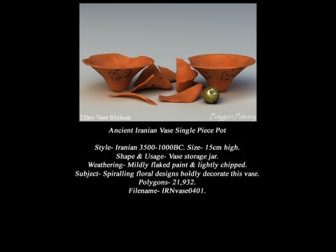 Iranian No Subjects Collection Single Piece Pottery Modèle 3D