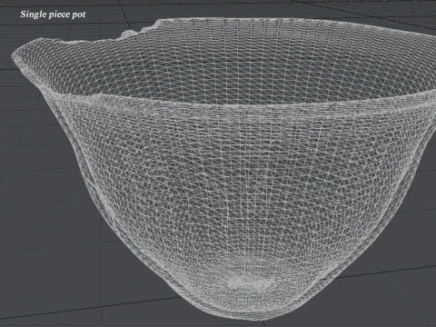 Koleksi Tembikar Satu Bagian Iran Tanpa Subjek Model 3D