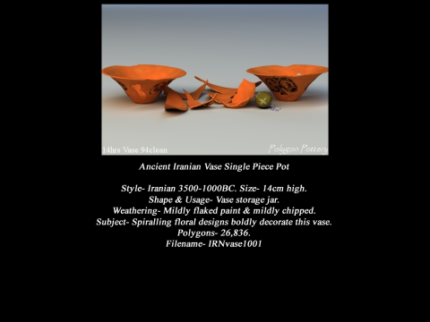 Iranian No Subjects Collection Single Piece Pottery Modèle 3D