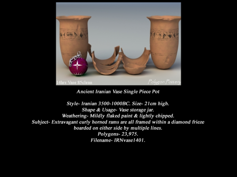 Iranian No Subjects Collection Single Piece Pottery Modèle 3D