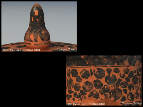 Greek Corinthian Various Subjects Collection Single Piece Pottery Model 3D
