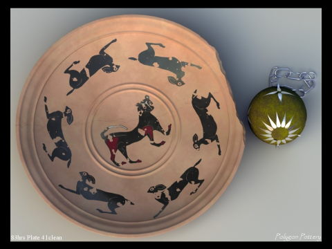 Greek Corinthian Various Subjects Collection 9 Piece Pottery 3D 模型