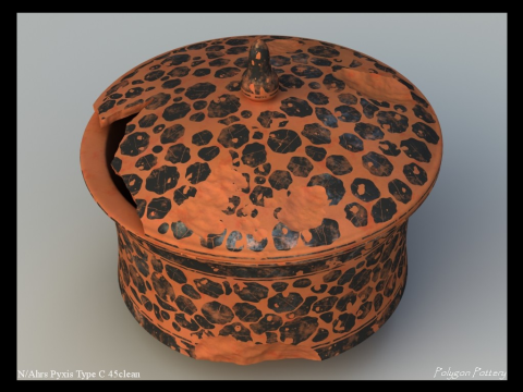 Greek Corinthian Various Subjects Collection 9 Piece Pottery 3D 模型