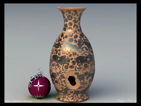 Greek Corinthian Various Subjects Collection 12 Piece Pottery 3D Model