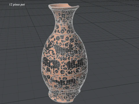 Greek Corinthian Various Subjects Collection 12 Piece Pottery 3D Model