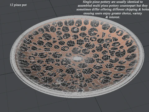 Greek Corinthian Various Subjects Collection 12 Piece Pottery 3D Model