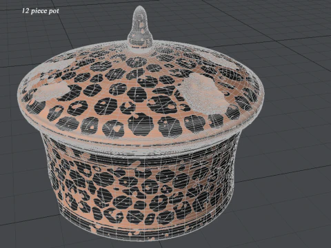 Greek Corinthian Various Subjects Collection 12 Piece Pottery 3D Model