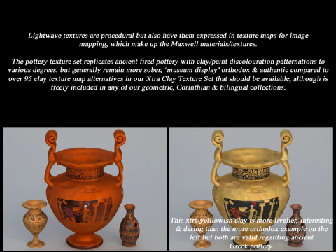 Greek Corinthian Various Subjects Collection 12 Piece Pottery 3D Model