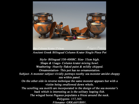 Greek Bilingual I Various Subjects Collection Single Piece Pottery Model 3D
