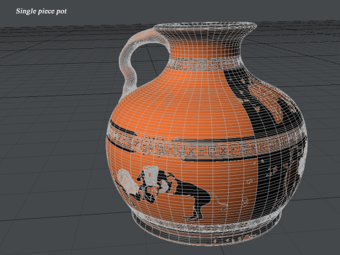Greek Bilingual I Various Subjects Collection Single Piece Pottery Model 3D