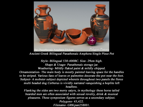 Greek Bilingual I Various Subjects Collection Single Piece Pottery Model 3D