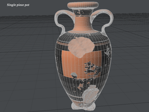 Greek Bilingual I Various Subjects Collection Single Piece Pottery Model 3D
