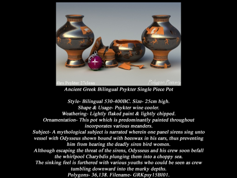 Greek Bilingual I Various Subjects Collection Single Piece Pottery Model 3D