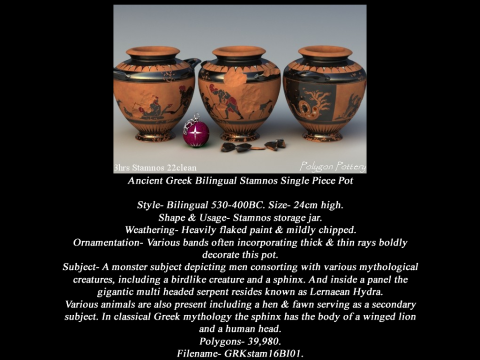 Greek Bilingual I Various Subjects Collection Single Piece Pottery Model 3D