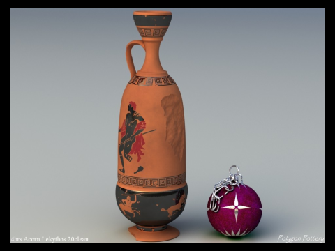Greek Bilingual Various Subjects Collection I 6 Piece Pottery 3D Model